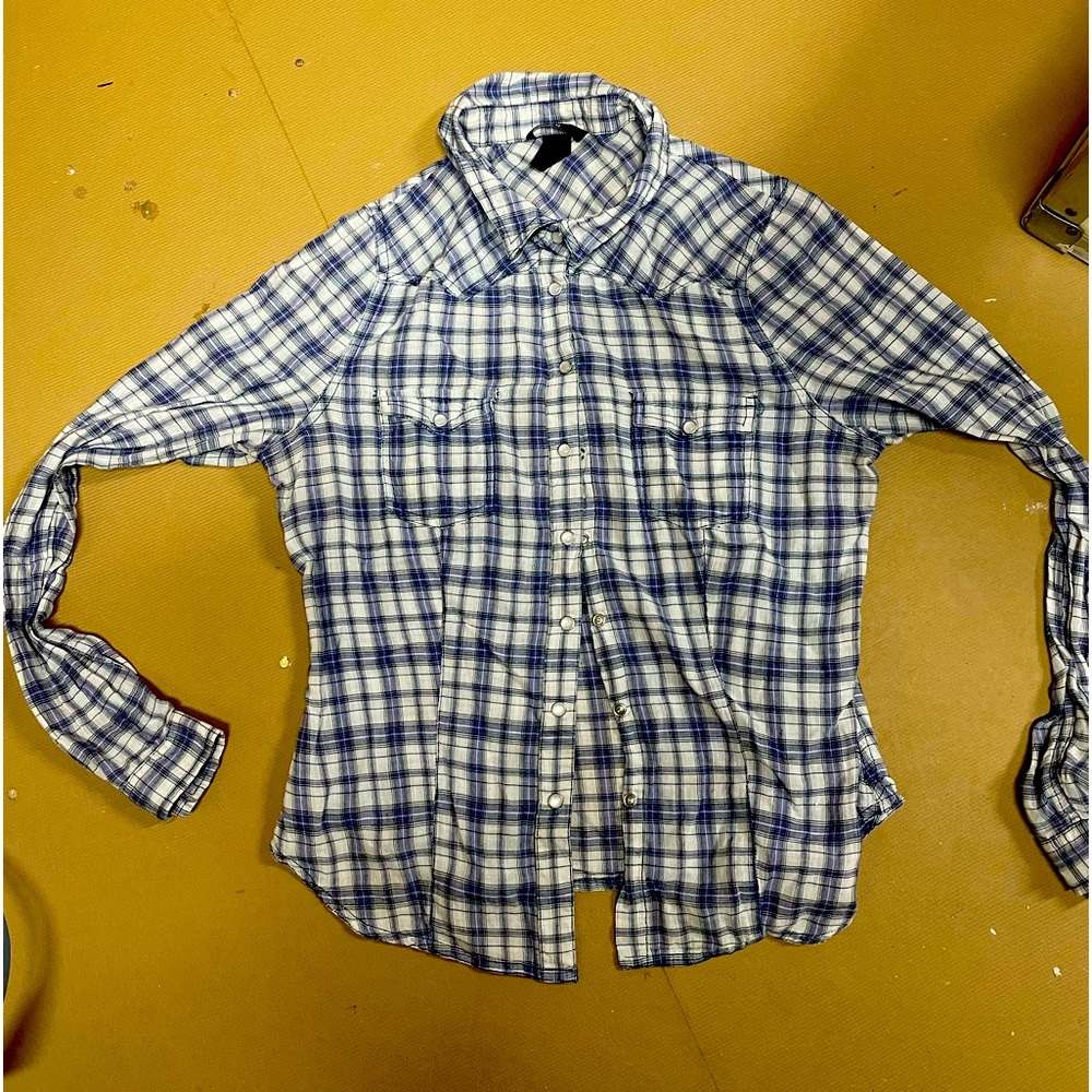 H&M blue flannel